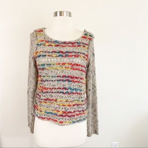 Pieces by kensie multicolored knit sweater small